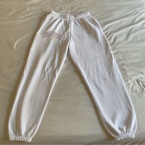 boston city white cozy sweatpants